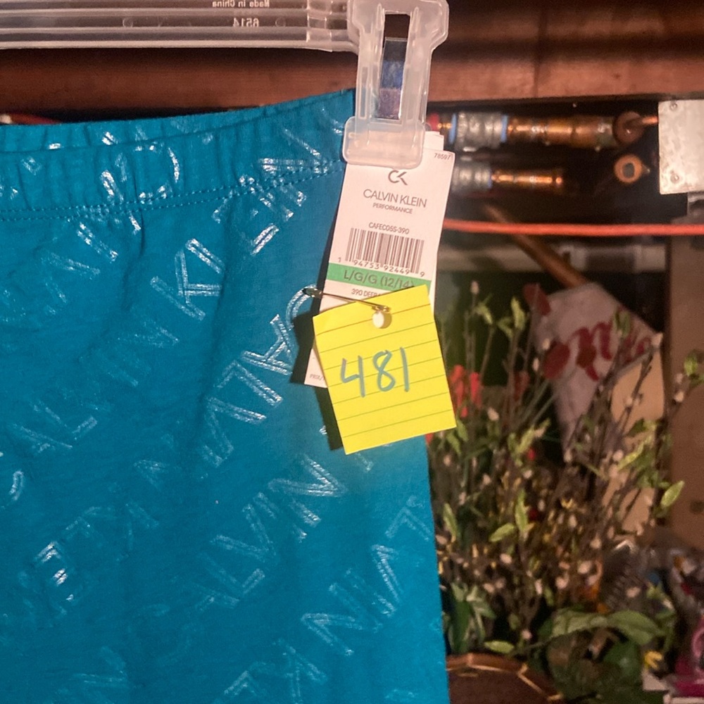 #481 aqua Calvin Klien leggings size large